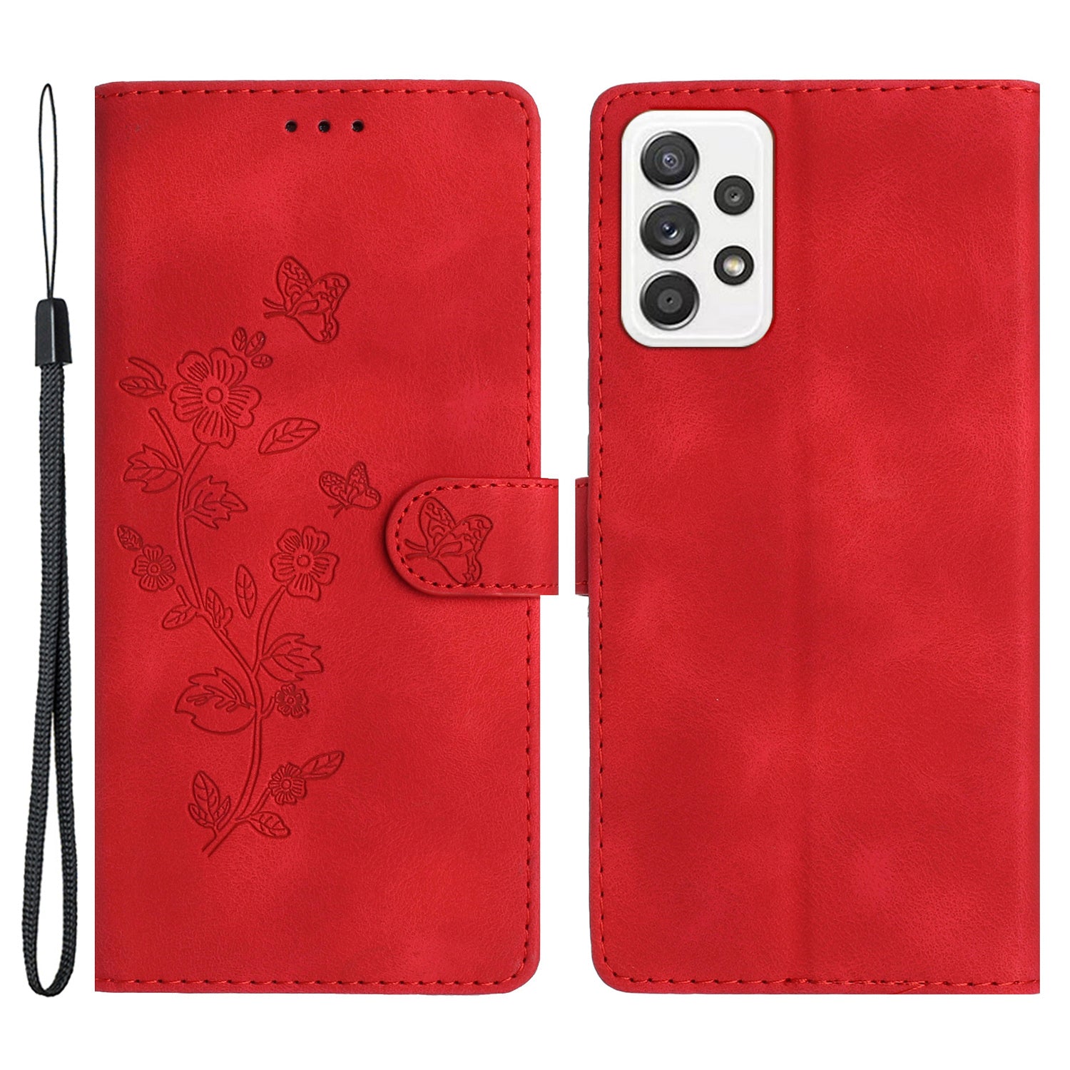 For Samsung Galaxy A23 5G (Global Version) / A23 4G Flower Imprint Phone Cover Leather Wallet Stand Case For Samsung Galaxy A23 5G (Global Version) / A23 4G Flower Imprint Phone Cover Leather Wallet Stand Case